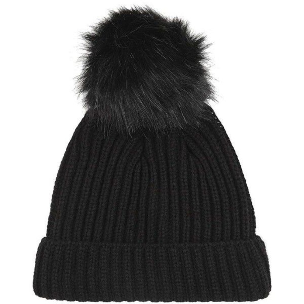 Topshop Black Pom Beanie